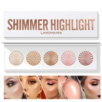 5 colors highlighter powder face makeup glitter palette brighten skin glow contour shimmer illuminator women highlight cosmetics