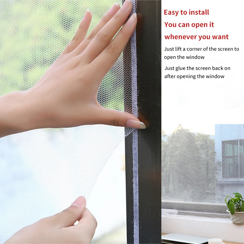 Летняя спальня оконная москитная сетка занавеска от насекомых мух сделай сам