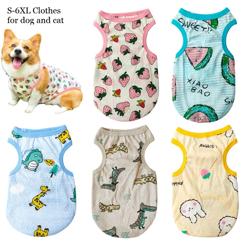 

Летняя одежда для щенков, легкая дышащая одежда, одежда для французских животных, одежда для маленьких, средних и больших собак и кошек