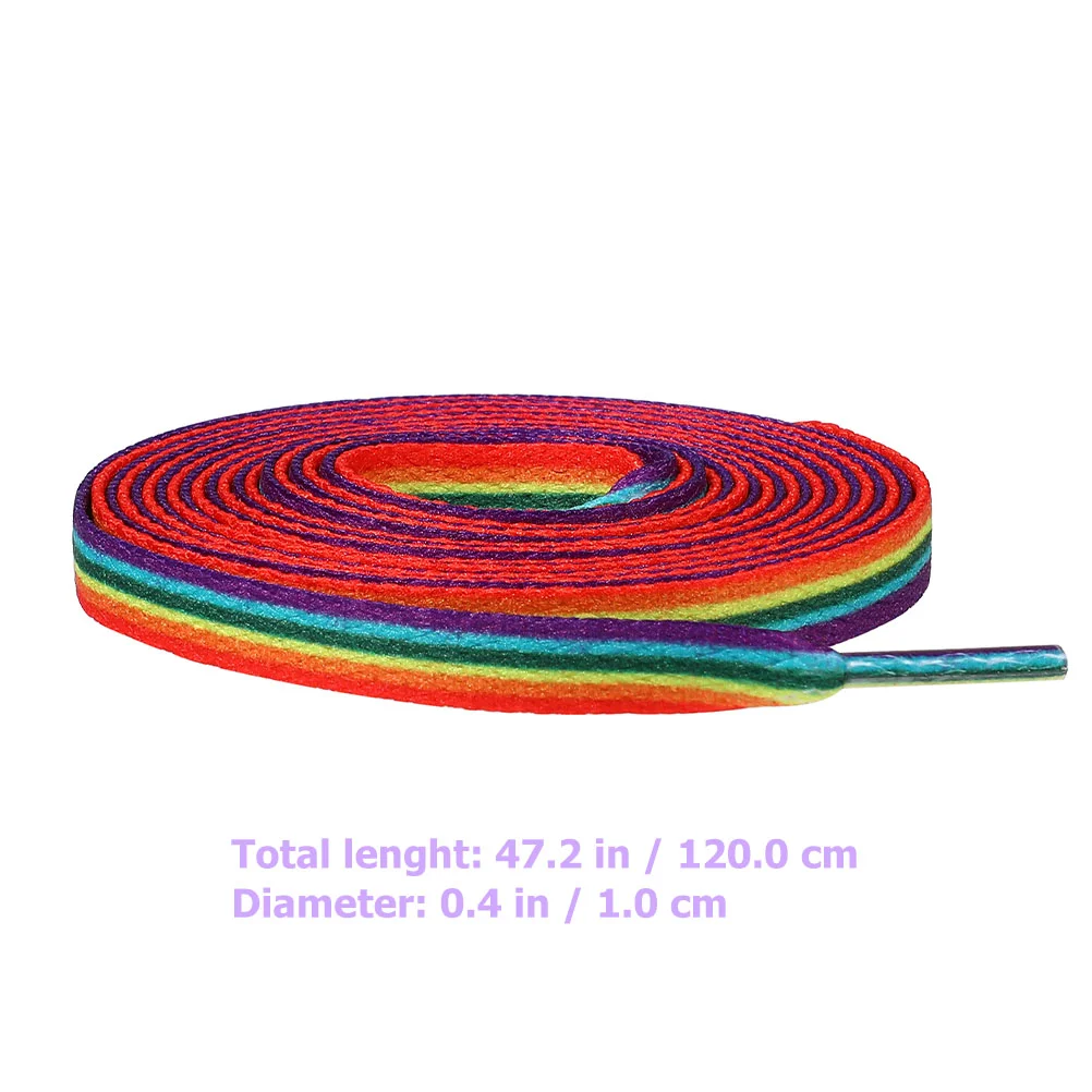 Running Shoe Strings Exercise Accessories Shoe Accessories Laces Sneakers Rainbow Gradient Laces Stripe Fashion Shoelaces
