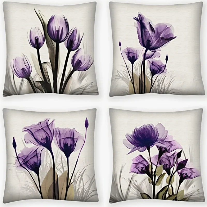 

[Flash Deal]4 шт. Φ 18 18 дюймов без подушки, цветочный рисунок, [в наличии в США]