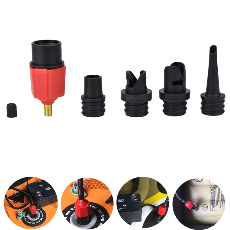 Портативный адаптер для воздушного клапана, износостойкий адаптер для воздушного клапана гребной лодки, нейлоновый адаптер для Каяка, наду...