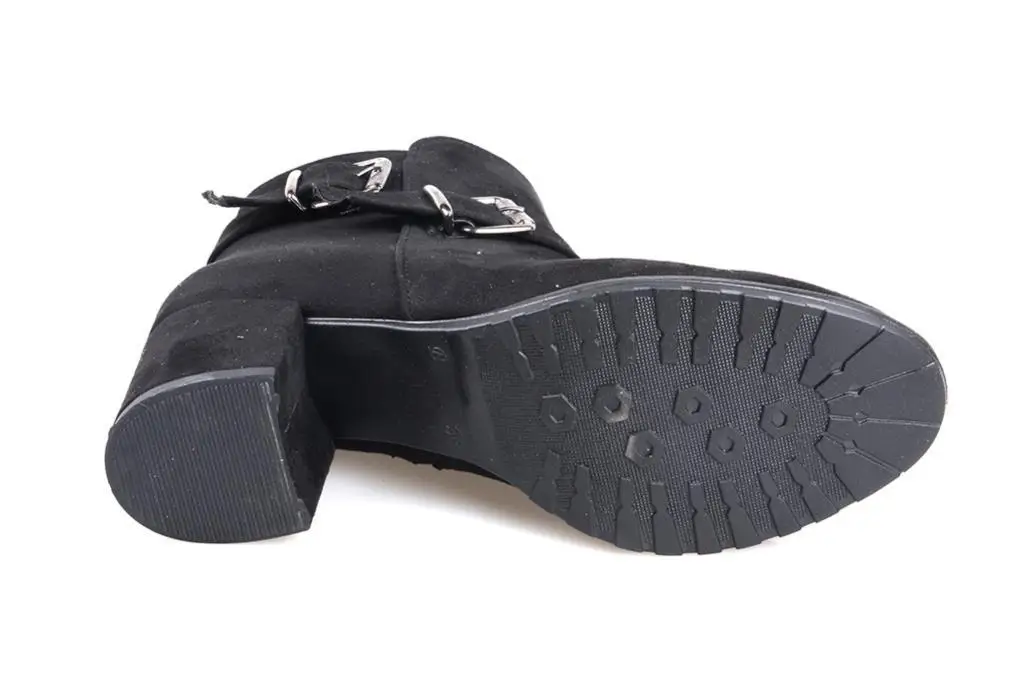 Can Papuçcity 6 Cm Heels Black Suede Ladies Günlük Boat |