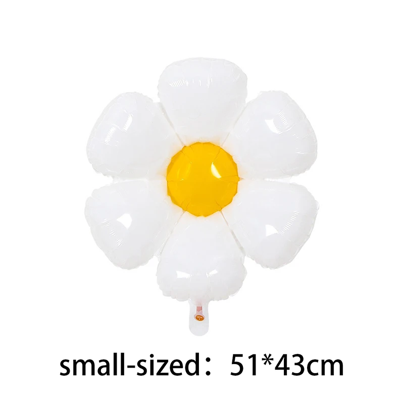 

Большие белые воздушные шары с цветочным узором ромашки