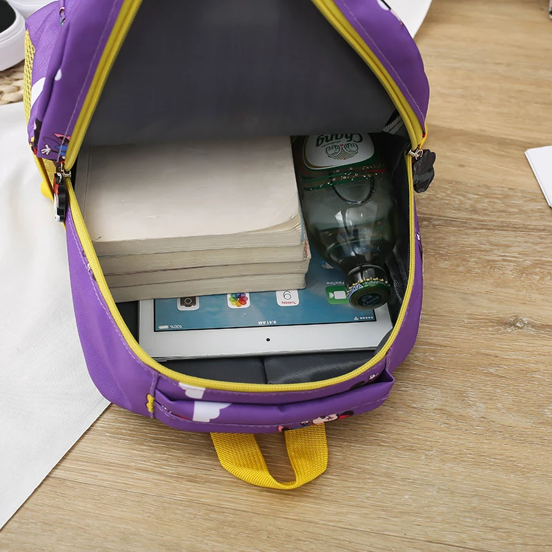 2022 New Disney Children's School Bag Mickey Mouse Print Backpack Kindergarten Cartoon Boys Girls Mickey Nylon Backpack