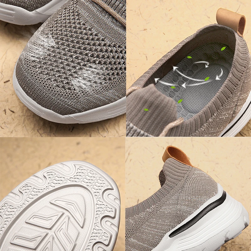 JIEMIAO Men Sneakers Non-slip Sport Mesh Trainers Lightweight Baskets Femme Running Shoes Outdoor Casual Jogging Athletic Shoes