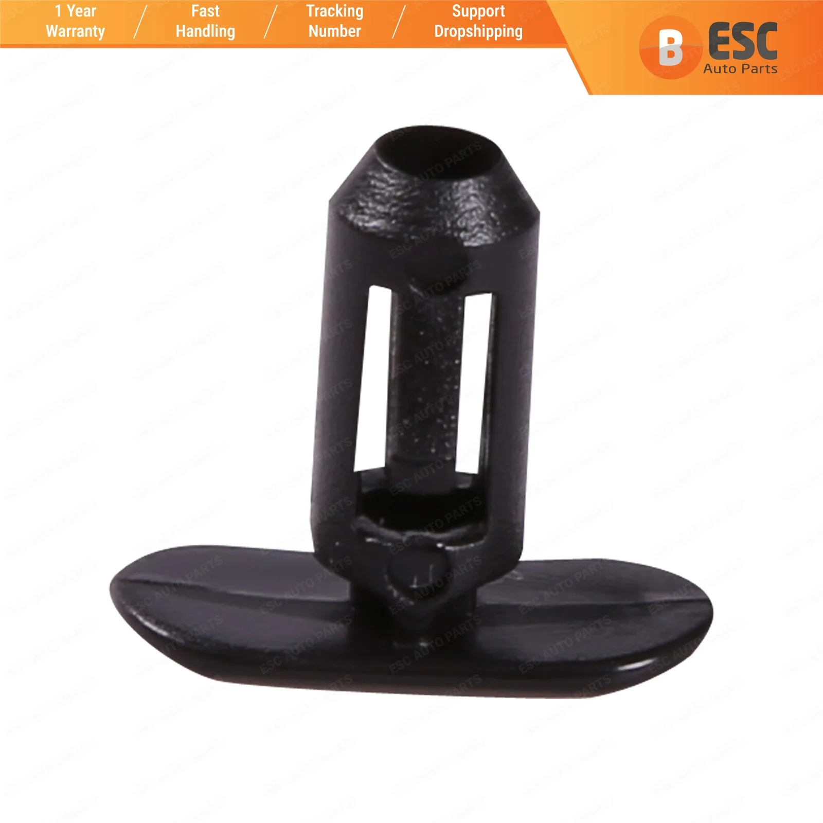 

ESC ECF407 10 Pieces Retaining Clip, Black for Renault : 82176228