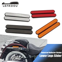 front fork reflector sticker lower legs slider safety warning decal for harley dyna road king motorcycle accessories universal