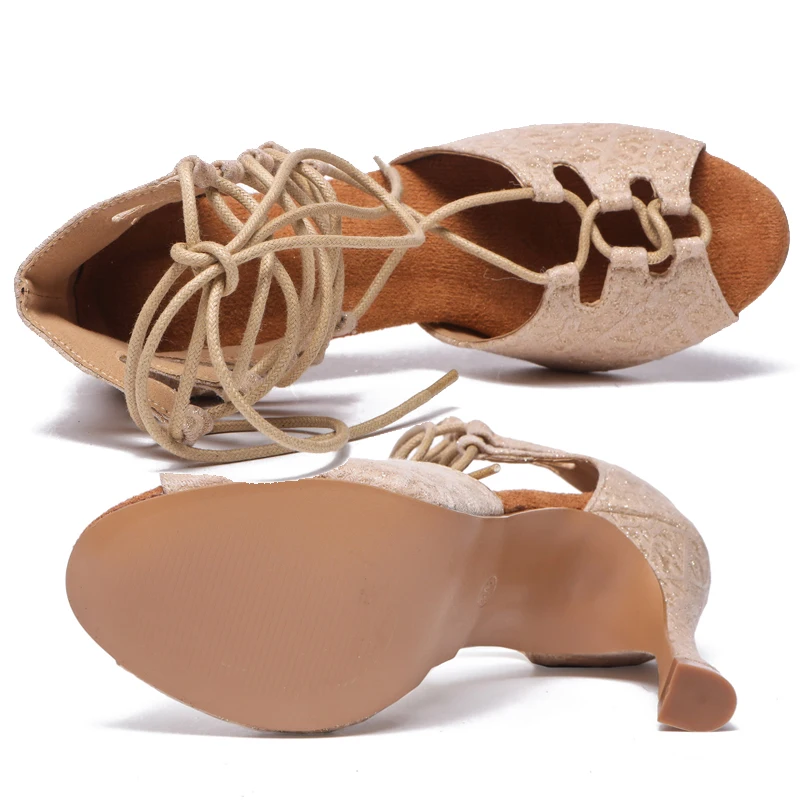 Женские ботильоны на высоком каблуке черные или белые ботинки для танцев обувь