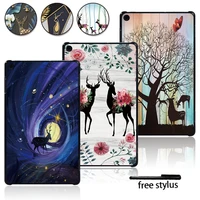 tablet case for fire 7hd 8hd 8 plus 2020hd 10 painting deer series plastic durable protective shell free stylus