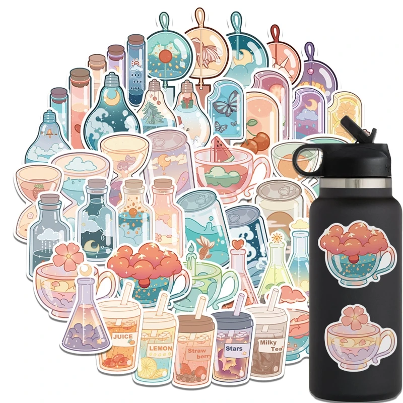 

50 шт., наклейки на чашки для ноутбука