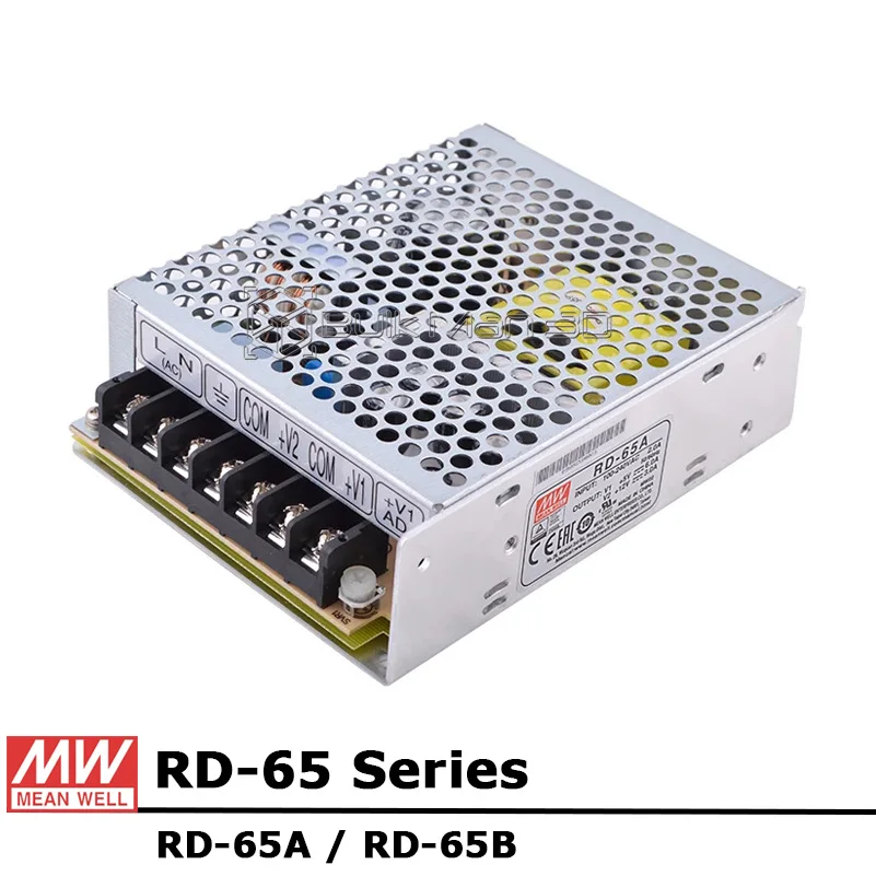 

Mean Well RD-65 Series 65 Вт двойной выходной импульсный источник питания AC/DC 12 В/24 В