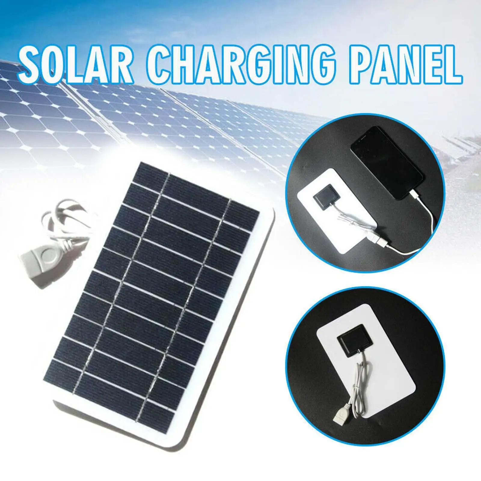 

Mini Solar Charger High Efficiency Solar Panel Kit for Cell Phone RV Trip