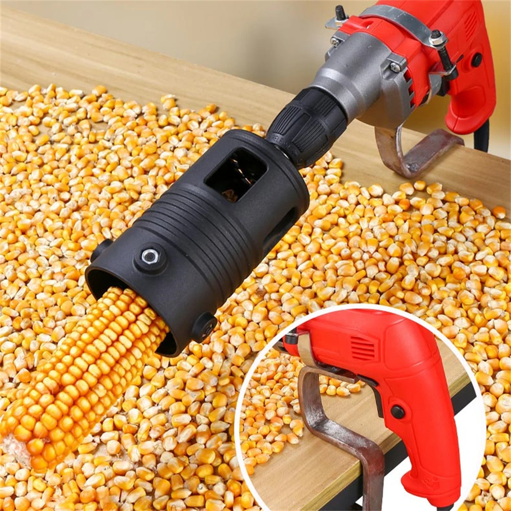

Портативная полностью автоматическая машина для измельчения кукурузы, маленькая электрическая головка для измельчения зерна, сепаратор, кукурузная молотилка, аксессуар