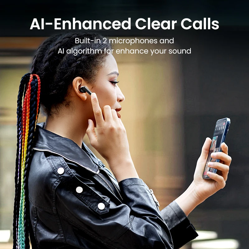 【New】 Ugreen HiTune T3 ANC беспроводные TWS Bluetooth 5 2 наушники активное шумоподавление