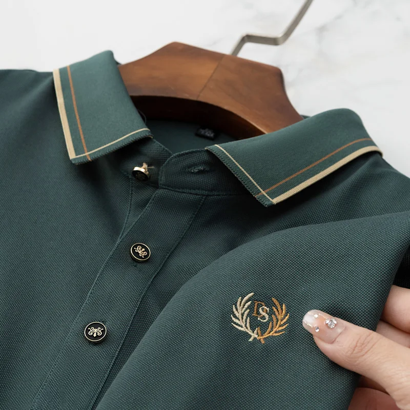 

New Arrival 2023Summer Men's Polo Shirt Lapel Embroidery T-Shirt For Men European Luxury Brand Ropa Business Casual Men Clothing