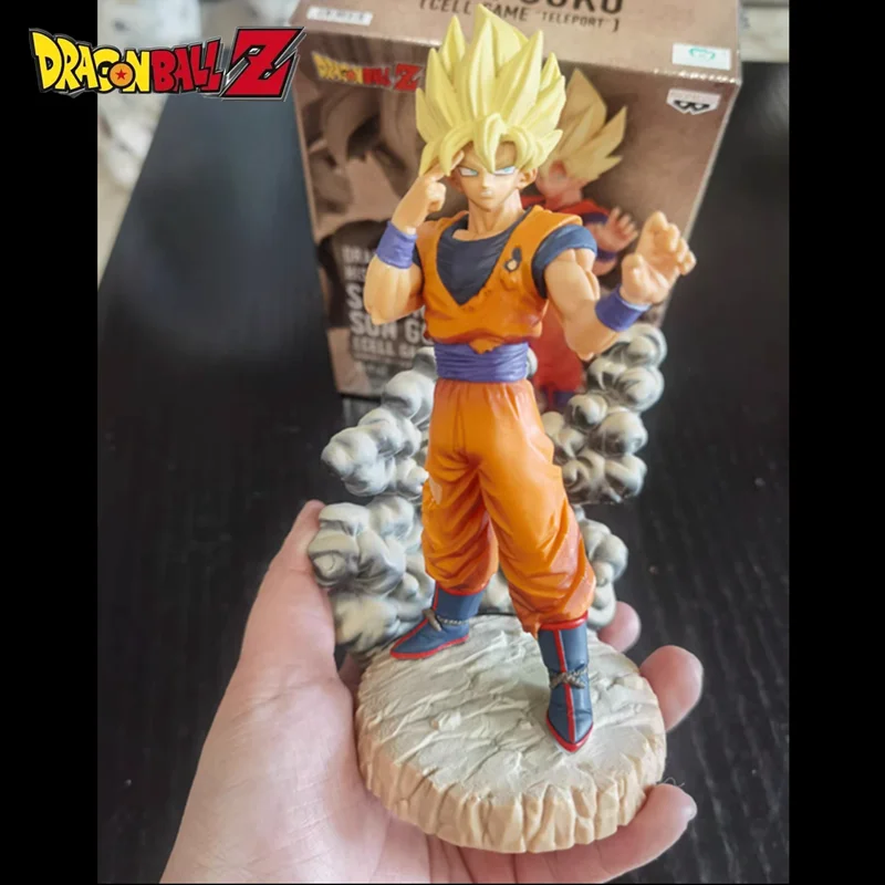 

В наличии Bandai Dragon Ball Son Goku Super Saiyan Teleport фигурки в стиле аниме экшн-модель из ПВХ Коллекция орнамент стильный подарок