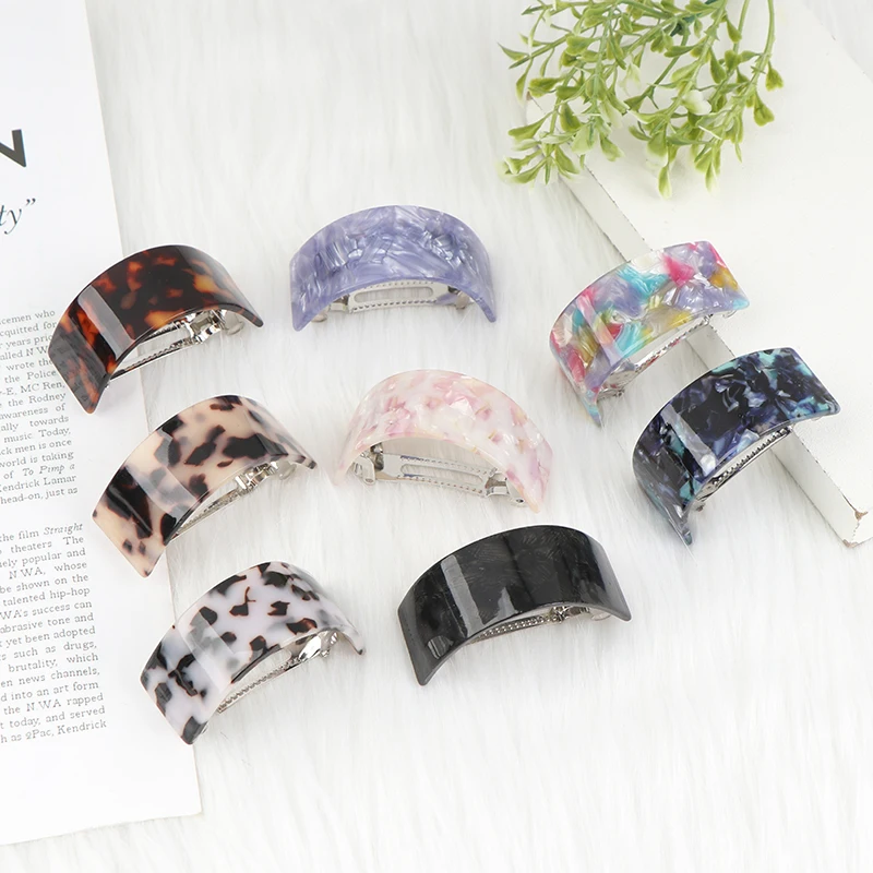 Rectangle Ponytail Barrette Volume Semicircle Hair Clamp | Clips