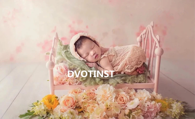 Dvotinst реквизит для фотосъемки новорожденных железная Принцесса Мини-кровать