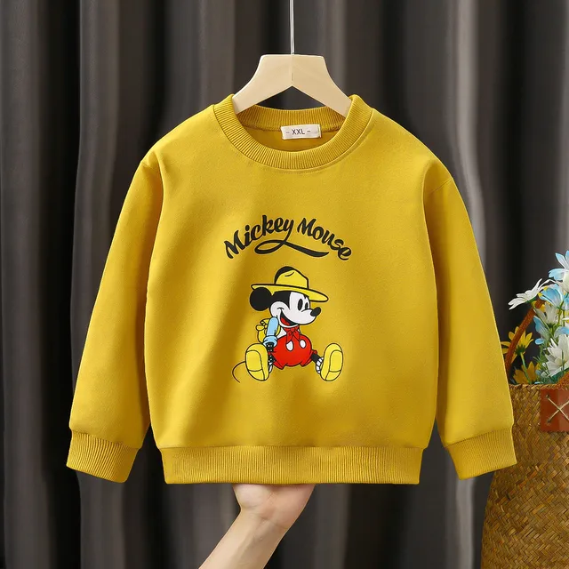 Children's Sweatshirt Mickey Mouse Brand Clothing Baby Boys Girls Long Sleeve Pullover Toddler Sweater Autumn Hoodie Clothes 6