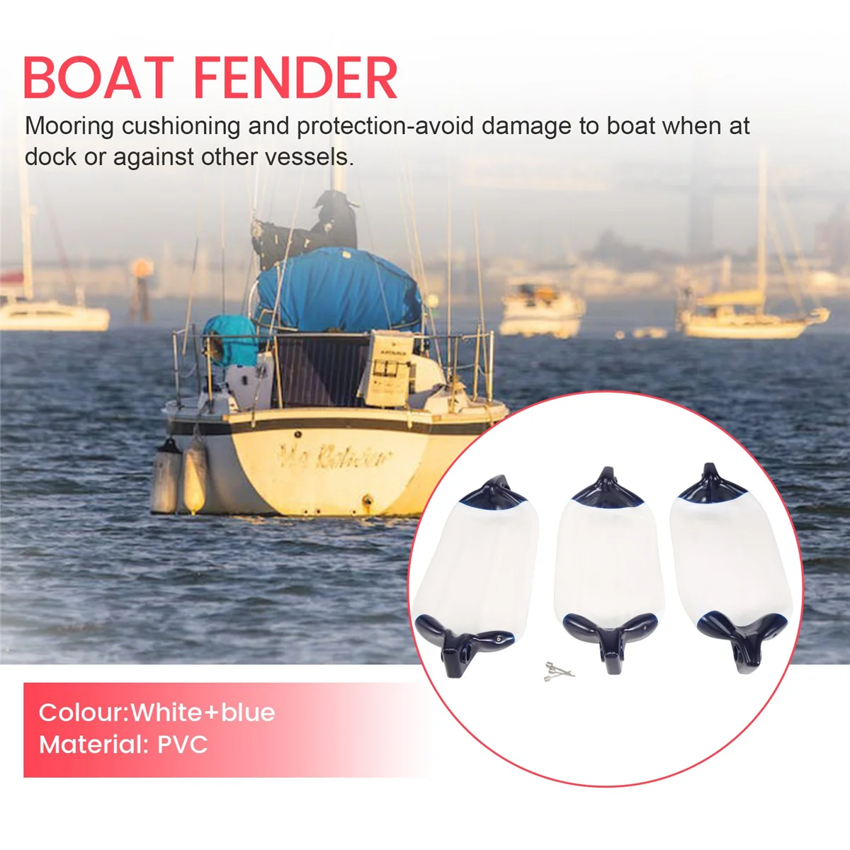 3 шт. надувные крылья для лодок ПВХ анкерные бамперы Парусников и т. Д. (4 5x16 дюймов)