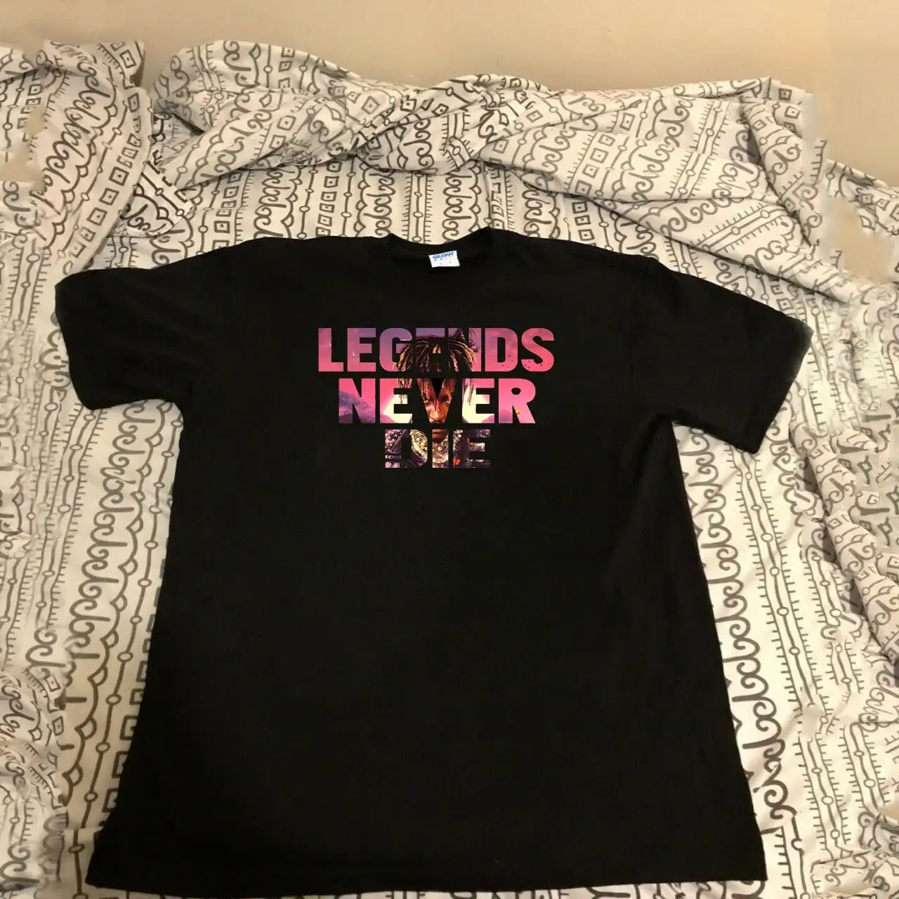 Футболка с надписью Juice Legends Never Die Black размеры s 4XL