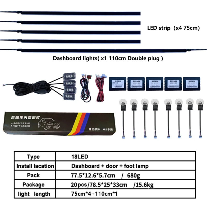 

18 в 1, Автомобильный светодиодный светильник