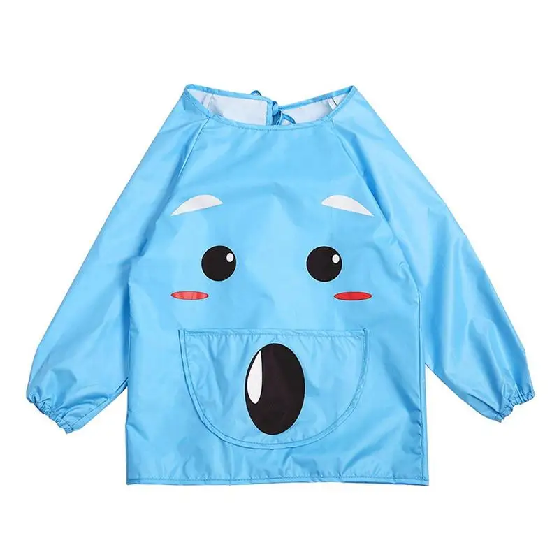 

1pc New Children Painting Apron With Pocket Crafts Coat Portable Long Sleeve Waterproof Child Drawing Art Apron For School Art