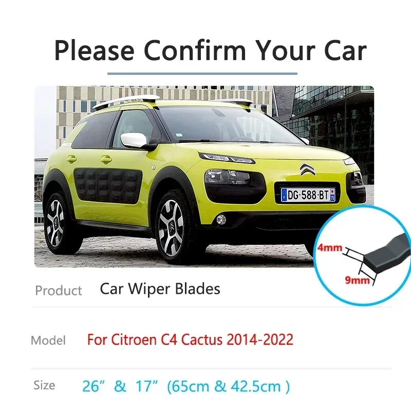 Для Citroen C4 Cactus 2014 2015 2016 2017 2018 2019 2020 2021 2022 передние и задние щетки стеклоочистителя