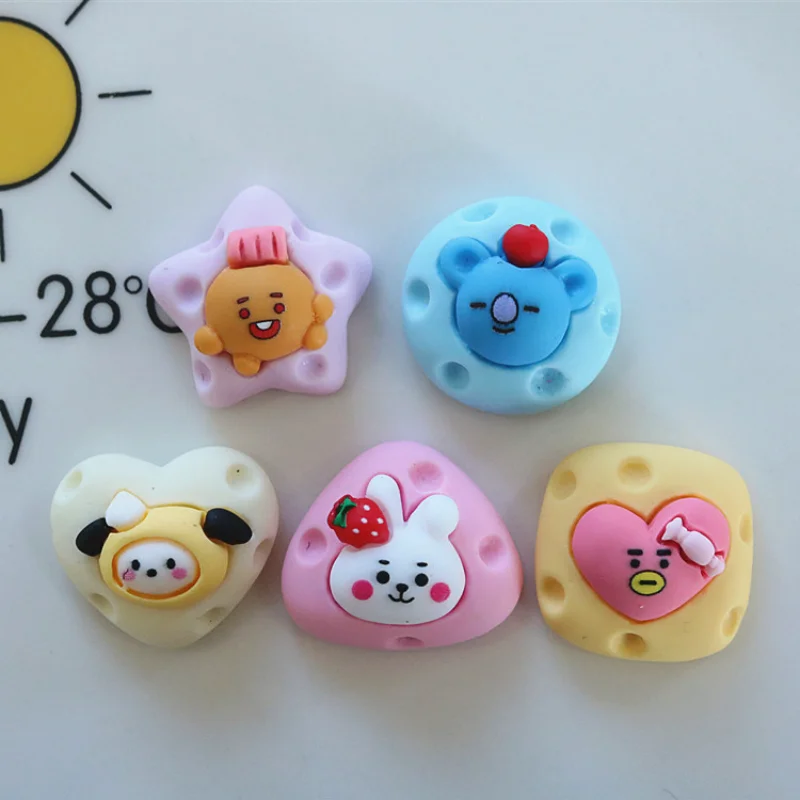 

10pcs Mini Kawaii Cartoon Fruit Cherry Resin Flat Back Cabochons Scrapbook Diy Party Hairpin Accessories Home Decoration Craft