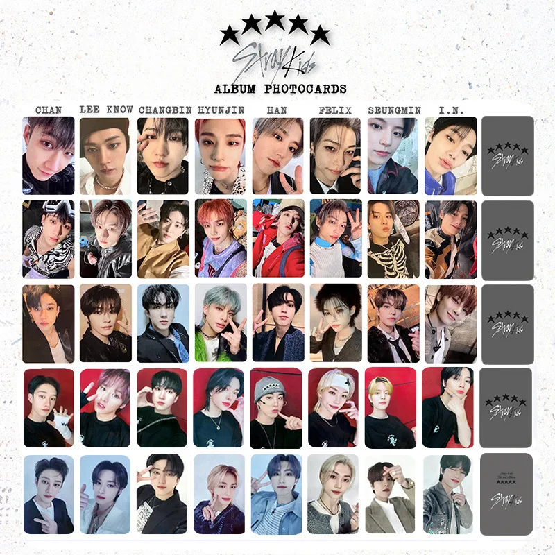 

KPOP Stray Kids 5-STAR Merch Photocard New Album Lomo Crads Photobook Fan Collection Card Poster Postcard Photos Gift
