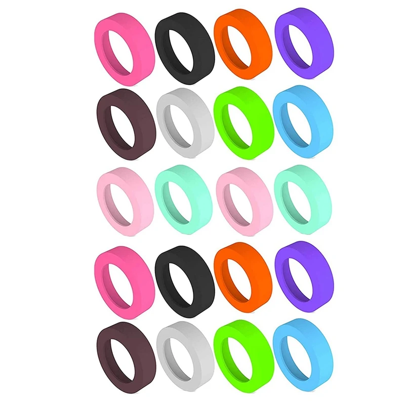 

20PCS 65Mm Protective Cup Mat Silicone Sleeve Heat-Resistant Water Bottle Holder Insulation Mat Non-Slip Cup Mug Coaster
