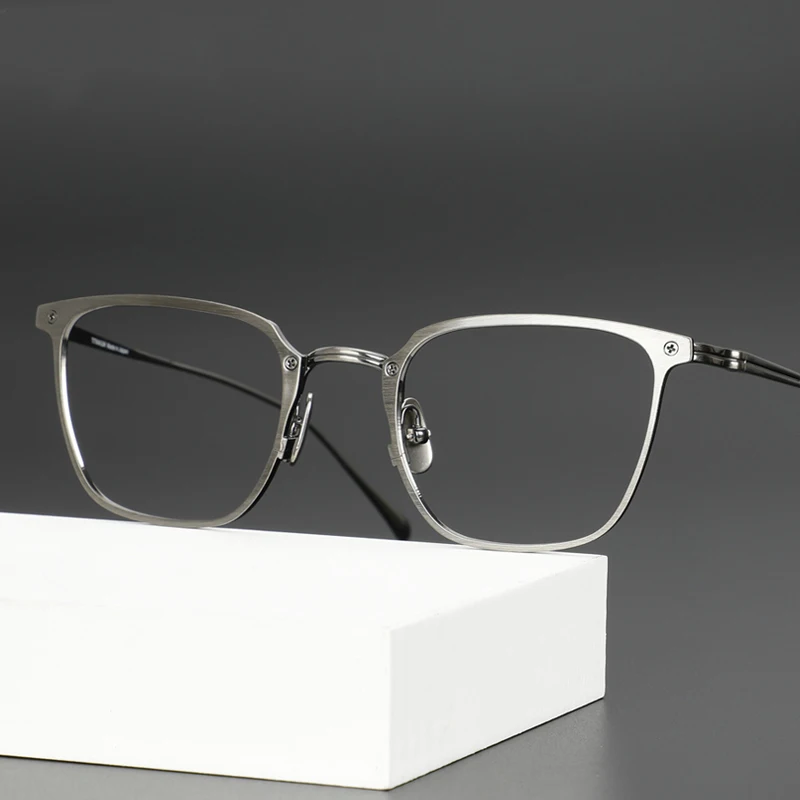 

Japanese Brand Design Square Prescription Glasses Frame Men Pure Titanium Optical Eyeglasses Women Classic Full Rim Eyewear