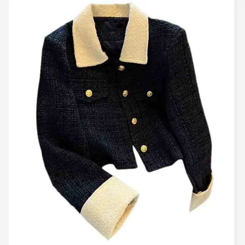 LUO. TAO. FUSH Женское ароматное пальто черное полиэстер