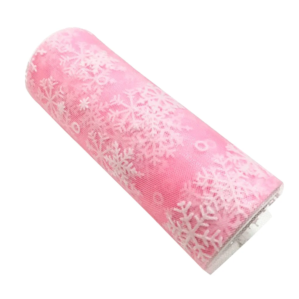 

Tulle Ribbon Christmas Roll Rolls Fabric Snowflake Gauze Glitter Craft Wedding Yarn Gift Spool Diy Mesh Organza Party Tree