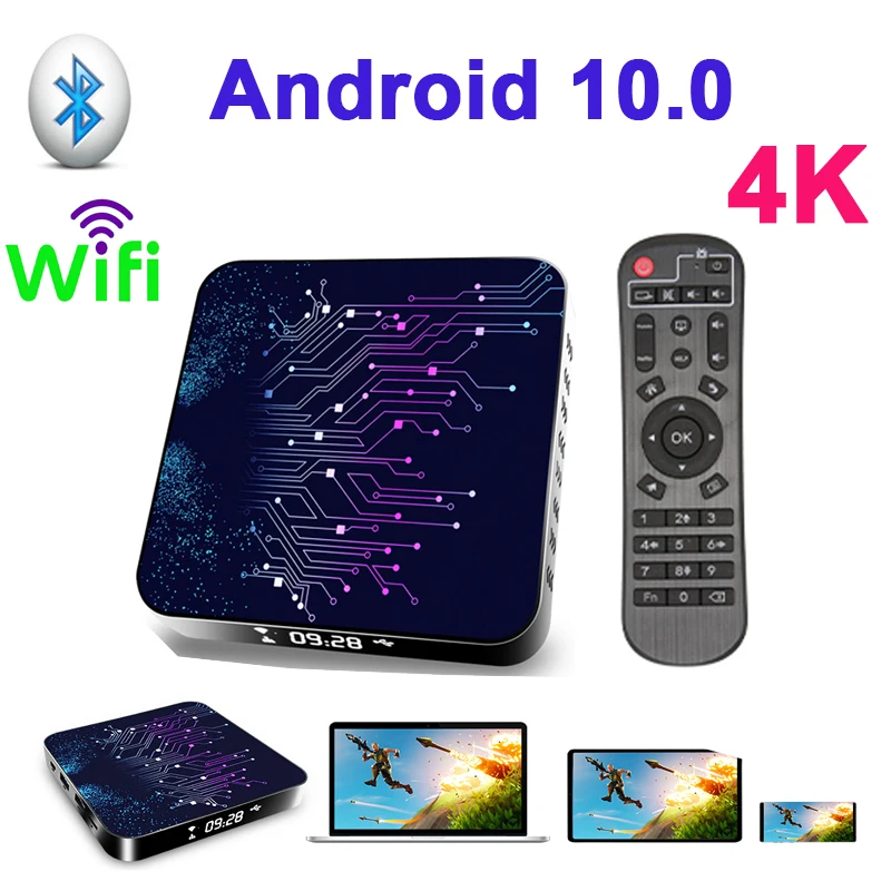 

4K Smart TV BOX TP02 HDMI-compatible TV BOX For Android 10 Rockchip RK3318 Wifi Set Top Box Bluetooth 3D H.265 Media Player