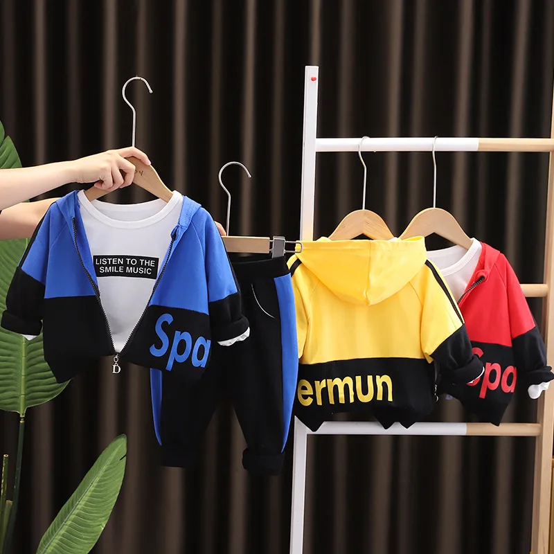 

3 шт., детский спортивный костюм с капюшоном и штанами, на возраст 5 лет