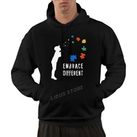 embrace different autism awareness support the cause hoodie sweatshirt harajuku streetwear 100 cotton mens graphics hoodie