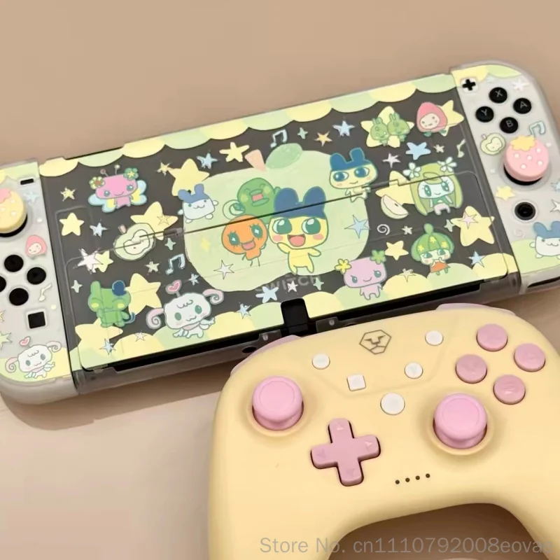 Фото Защитный жесткий чехол Hot Heart Forest Switch, оригинальный дизайн Tamagotchi Green Apple с мультяшным рисунком для игровых консолей Oled Ns2 Lite №2