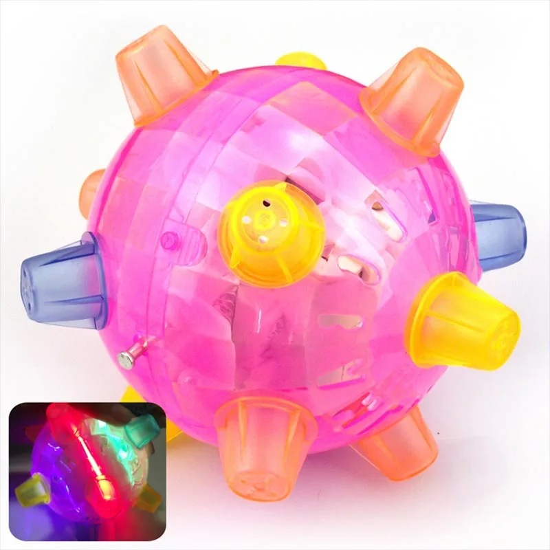 

Jumping Activation Ball LED Light Up Music Flashing Bouncing Vibrating Ball Toys Dog Chew Electric Toys Dancing Ball Gift anime