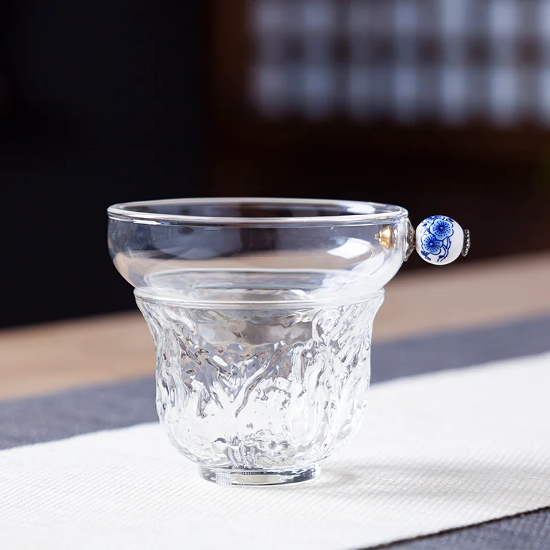 

Pattern Heat-Resistant Glass Funnel Walnut Type High Temperature Resistant Voile Filter Screen Tea Utensils