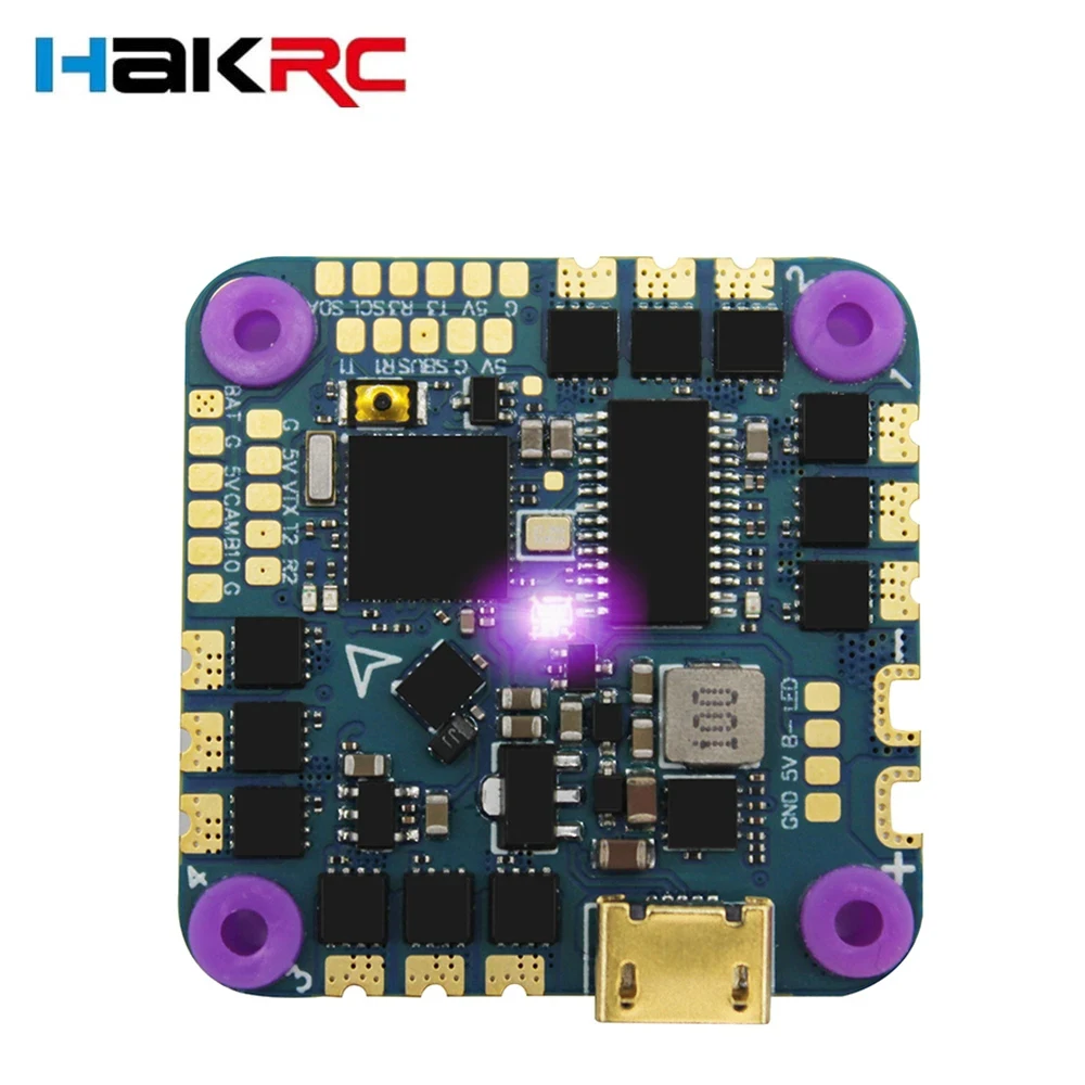 Контроллер полета HAKRC F4126 F411 AIO ICM42688 BLHELI_S 20A/ 35A ESC встроенный OSD барометр Датчик тока для РУ FPV дрона Контроллер полета HAKRC F4126 F411 AIO ICM42688 BLHELI_S 20A/ 35A ESC встроенный OSD барометр Датчик тока для РУ FPV дрона