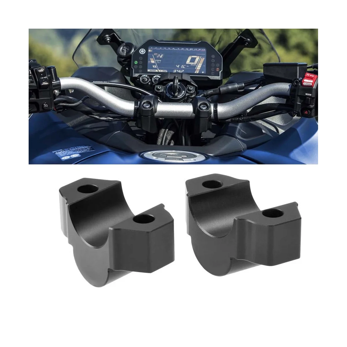 Переходник на руль мотоцикла переходник-удлинитель с зажимом для руля Yamaha Niken 900