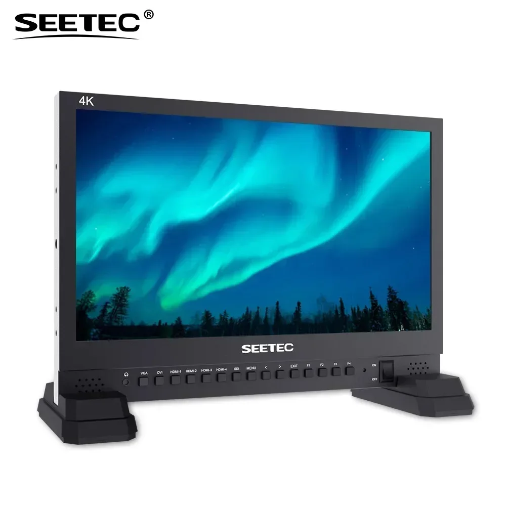 4K156-9HSD-384 15 6-дюймовый IPS UHD 3840x2160 4K вещательный монитор с 3G-SDI HDMIx4 Quad Split Display Peaking Focus