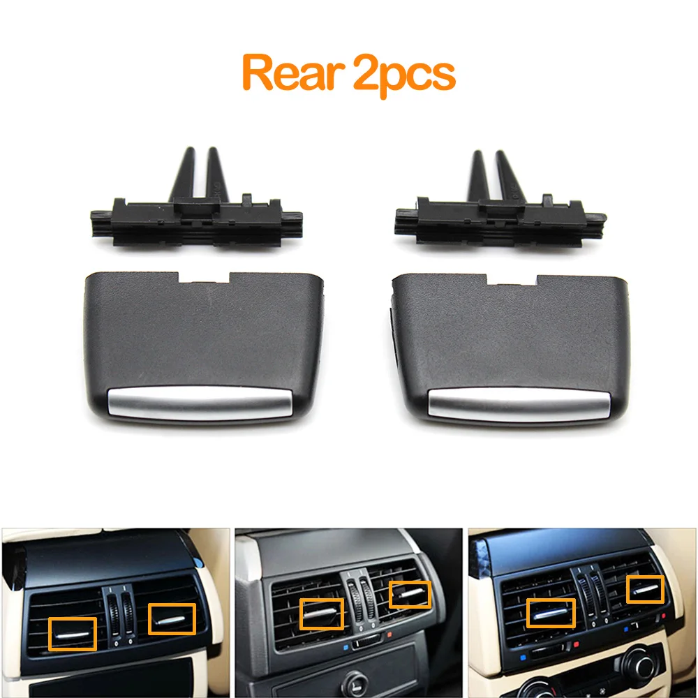 

Аксессуары для салона автомобиля, передний/задний центральный зажим для вентиляционного отверстия кондиционера, ремонтный комплект для BMW X5 E70 X6 E71 E72