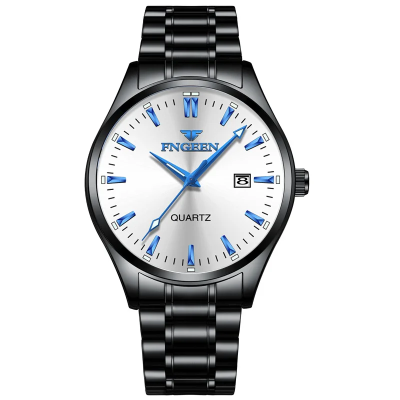 

FNGEEN Man Top Stainless Steel Watch Fashion Luxury Wrist Watch Waterproof Men Clock Date Simple Watch Erkek Kol Saati Men Watch