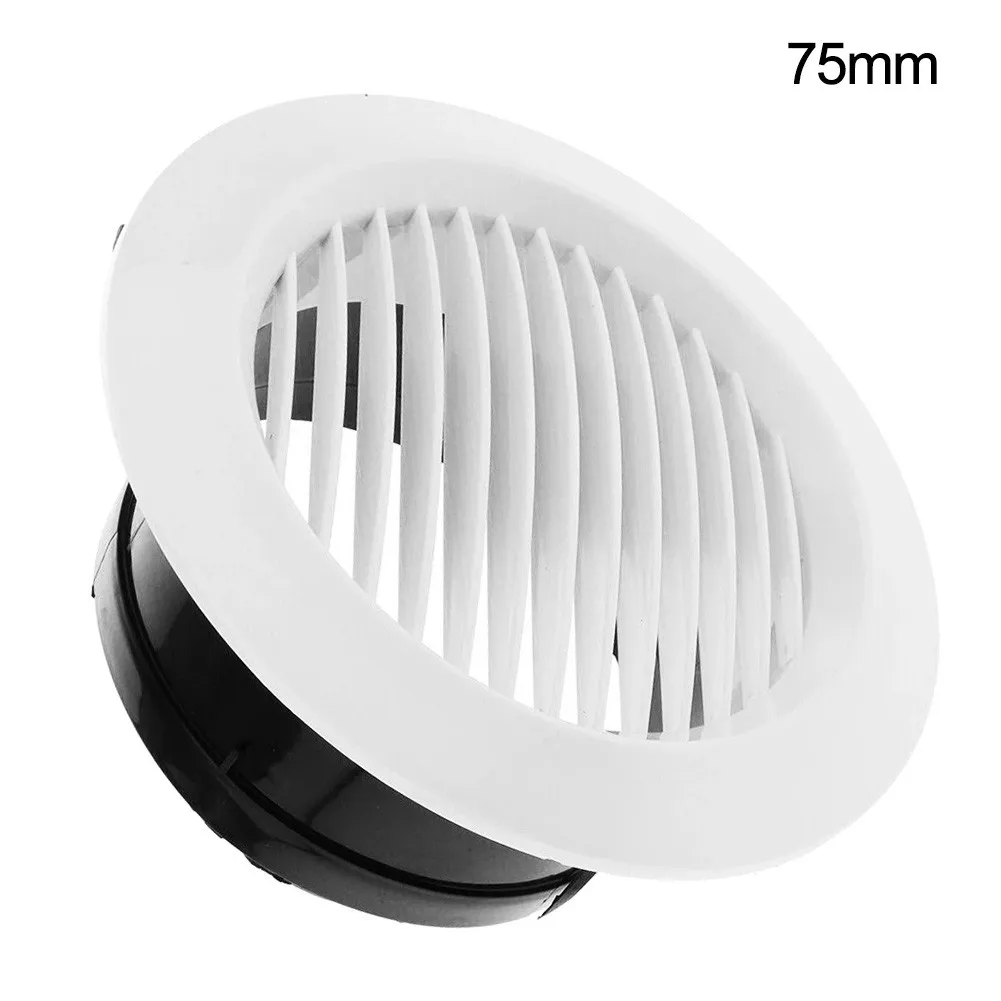 

75-200mm Air Vent Grille Circular Indoor Ventilation Outlet Duct Pipe Cover Cap For Bathroom/kitchen/office Ventilation Detached