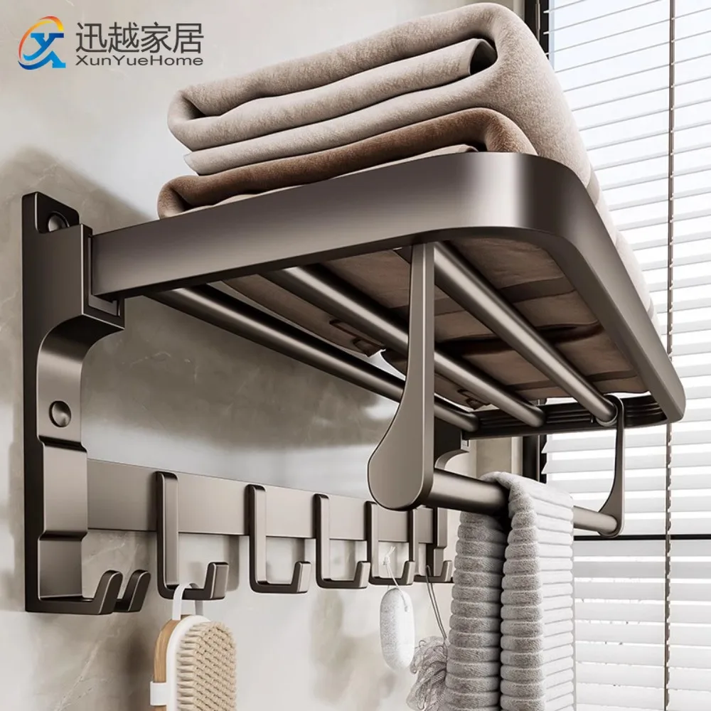 Holder Fold Movable Hook Hanger Wall 50-60cm Clothes Rack Ba