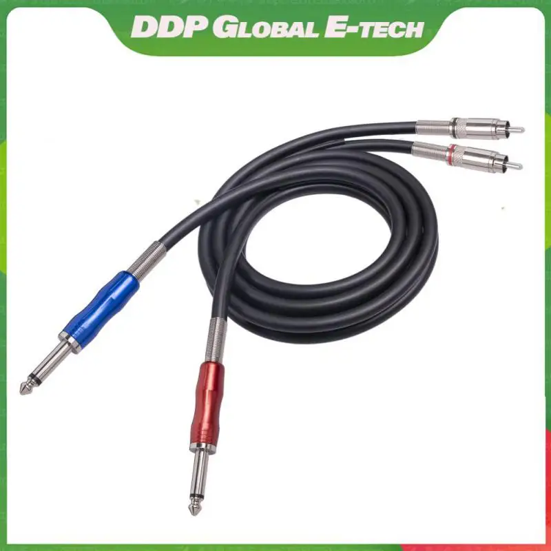

Computer Accessories Fast Transmission Dual 6.35 Ts To 2rca Cable For Amplifier Speakers Tv Av Audio Connection Cable Firm