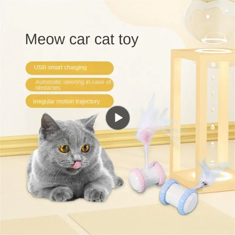 

Usb Charging Kitten Teaser Stick Pompom And Bell Cat Plush Toy Automatic Cat Teaser Colorful Pet Tassel Wand Funny Cat Stick
